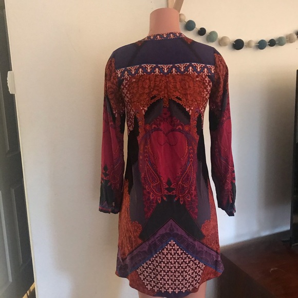 Hale Bob silk boho print tunic dress - Picture 5 of 8